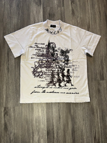 “SAINT” distressed tee