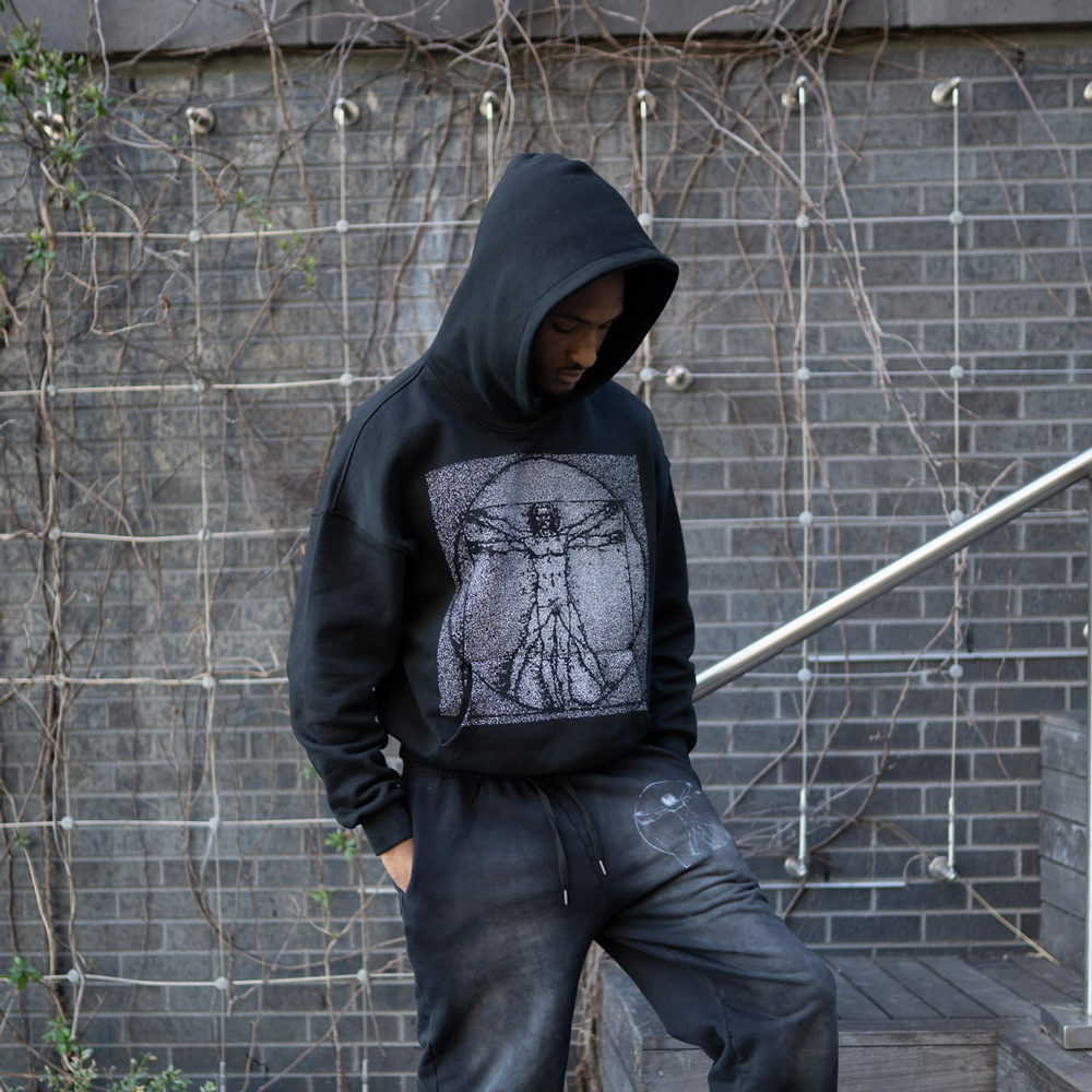 Vitruvian black Hoodie